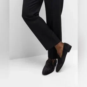 ? - New Authentic Versace Men Croc Embossed Calfskin Smoking Slipper Versace | Shoes | New Authentic Versace Men Croc Embossed  main image 2